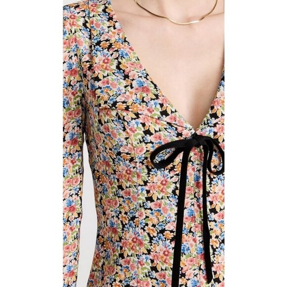 💕REFORMATION💕 Mavis Dress ~ Trix Multi-Color Floral Print 8 NWOT - Picture 11 of 16